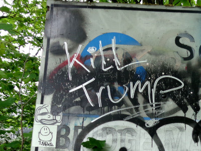 graffiti suggesting a killing
